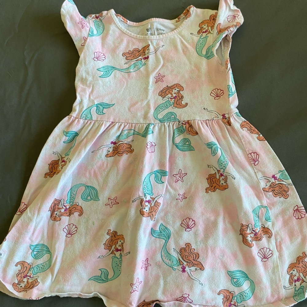 Disney Mermaid Print Girls Dress